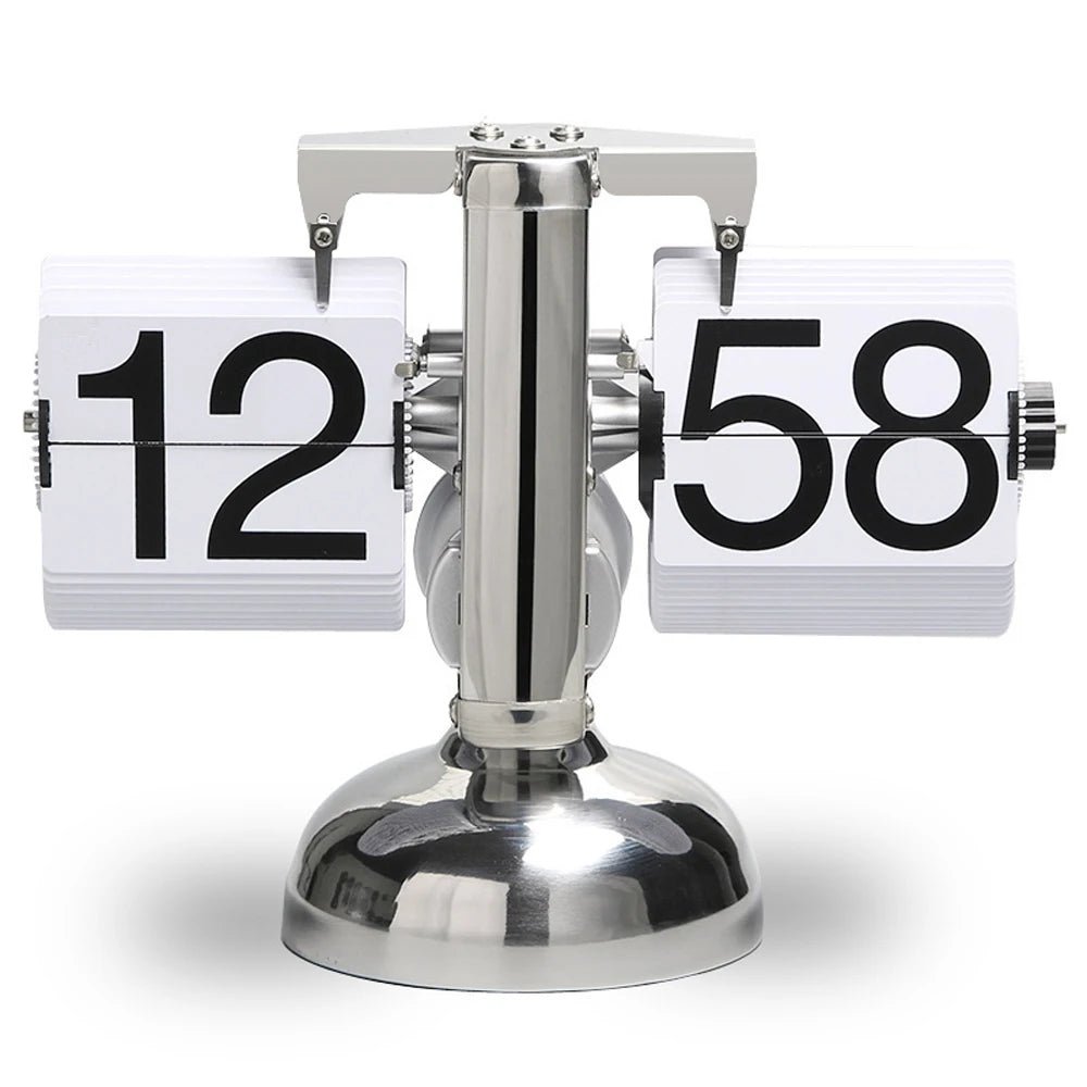Mordern Style Flip Clock Turning Page Time for Home Desktop Decoration with Full of Sense of Technology