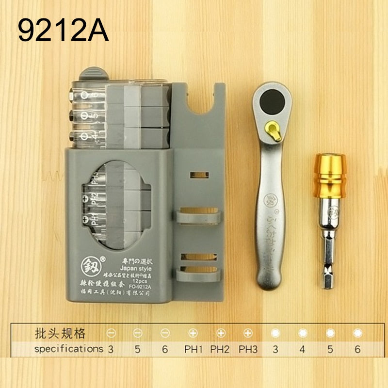 mini Ratchet wrench Screwdriver bit set Multifunctional Special shaped  slotted phillips screwdriver hand tools