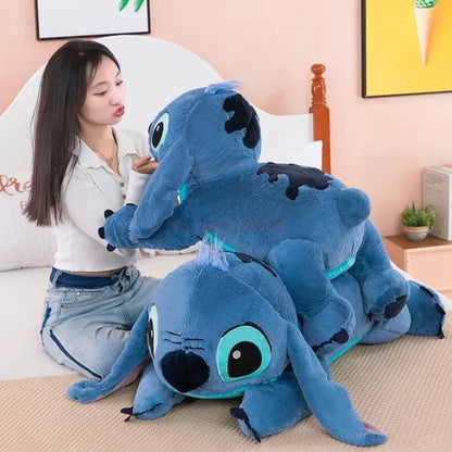 Disney Stitch Plush Stuffed Doll Blue Kawaii Cartoon Animal Sofa Sleeping Soft Pillow Toys For Kids Girl Cute Birthday Gifts