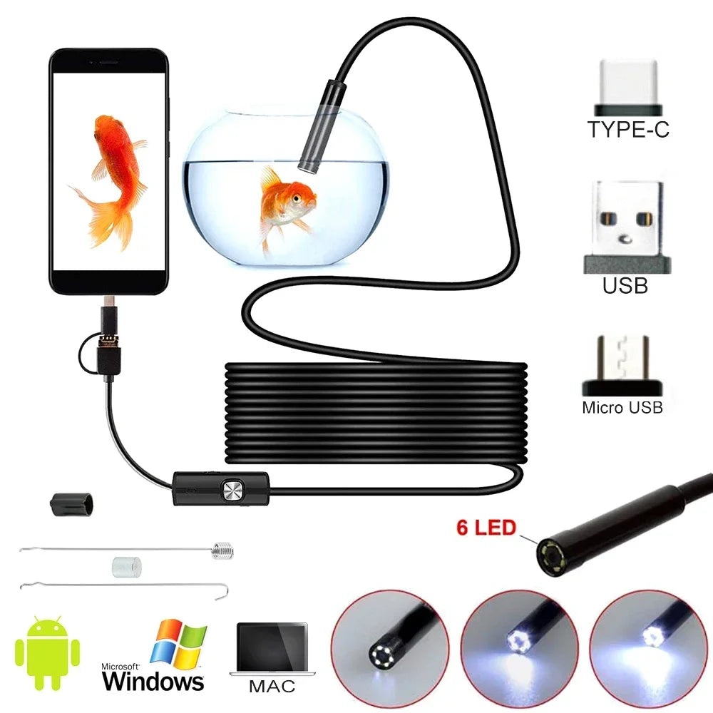 HD Wireless Endoscope 1080P Single & Dual Lens WiFi Borescope Inspection Camera Waterproof Snake Pipe Camera For Android IOS
