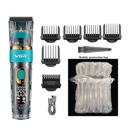 VGR Rechargeable Professional Hair Clipper Hair Trimmer For Men Shaver Hair Cutting Machine Barber Accessories Cut Machin Beard