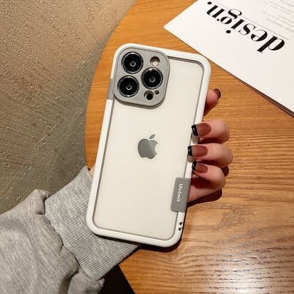 Funda For iPhone 14 13 Pro Max Plus Mini Colorful Soft Silicone Bumper Frame Shockproof Protection Case No Back Border Only Case