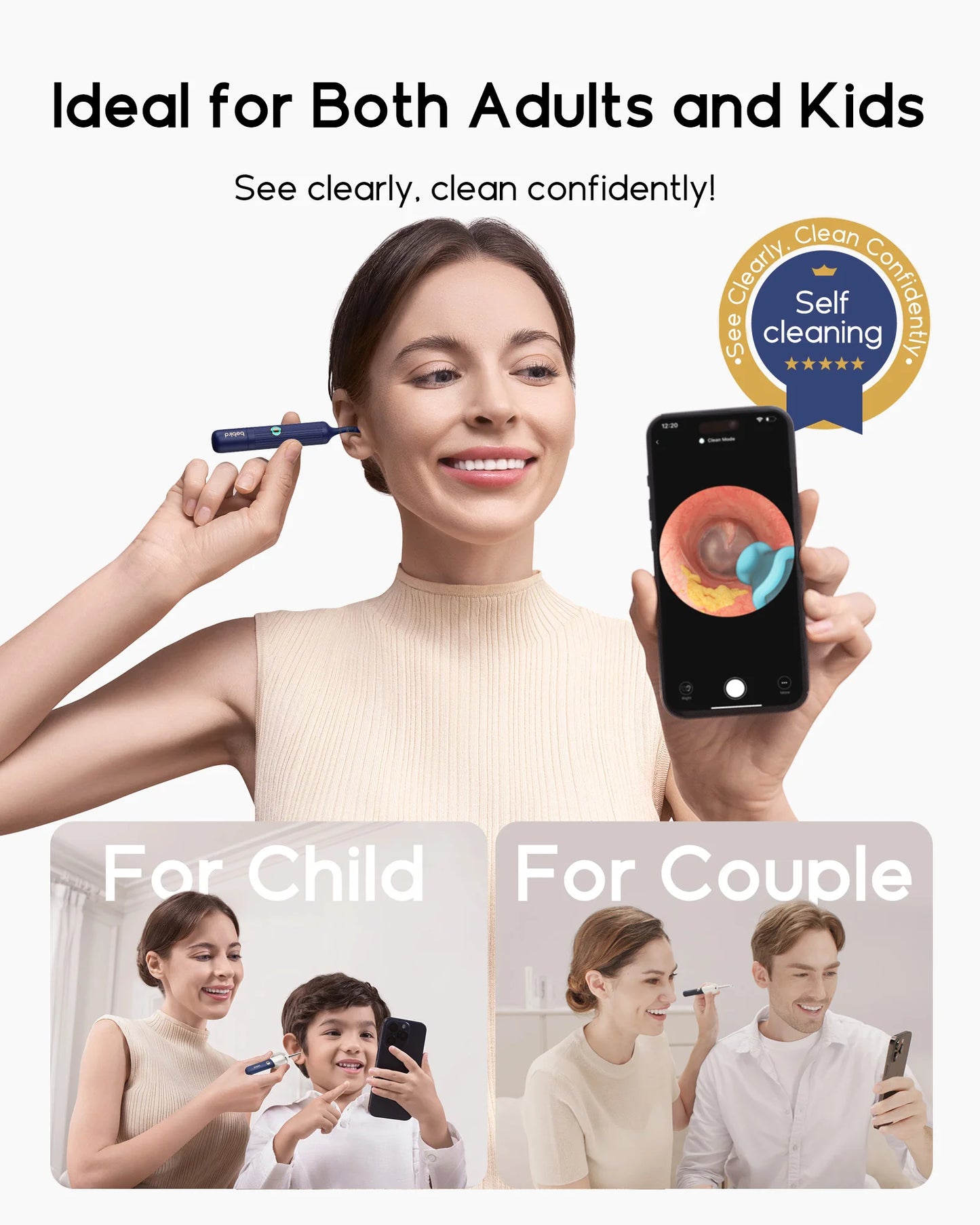 Bebird EarSight Plus I35R – 2026 HD Visual Ear Cleaner with Bendable Tweezers & All-in-One Wax Removal Kit
