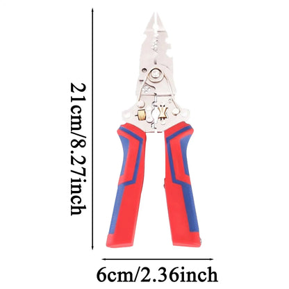 Foldable Wire Stripper 9 In 1 Multitool Electrician Pliers With Electricity Measurement Function Cable Cutting Crimping Tool