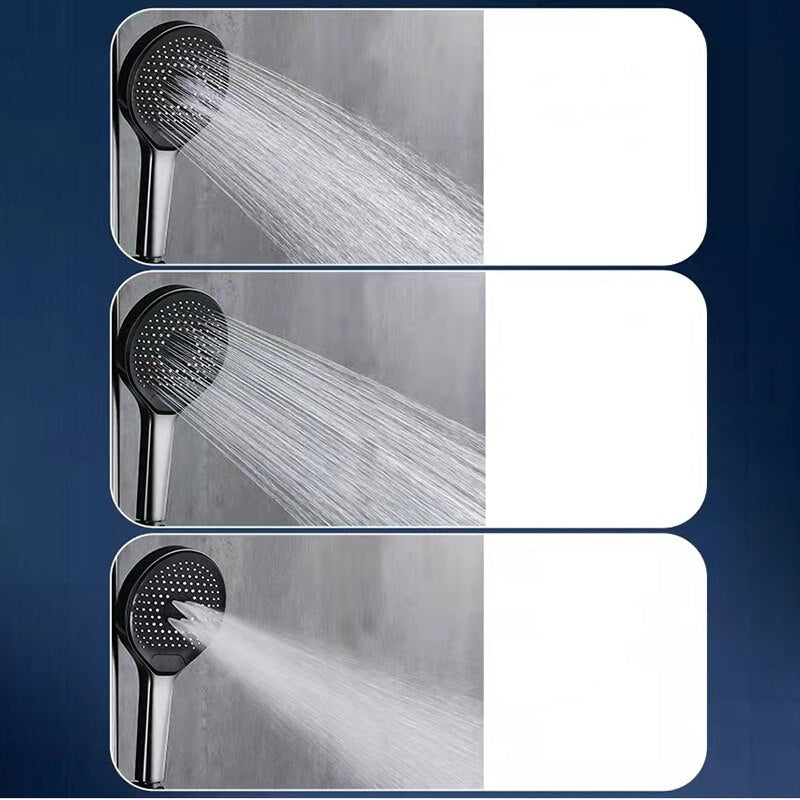 UFO style gunmetal shower mixer matte gray bath tap rainfall shower mixer set metal shower tap bath hot and cold shower mixer