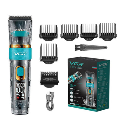 VGR Rechargeable Professional Hair Clipper Hair Trimmer For Men Shaver Hair Cutting Machine Barber Accessories Cut Machin Beard