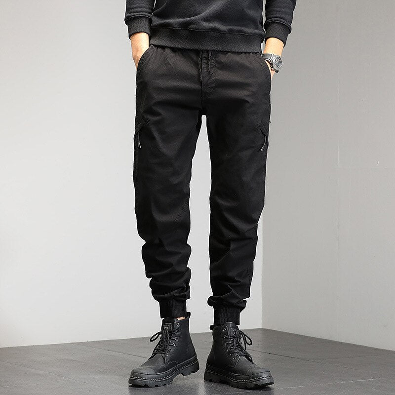 Spring Summer Multi-Pockets Cargo Pants Men 2022 Men Streetwear Black Joggers Pants Male Casual Cotton Army Green Trousers