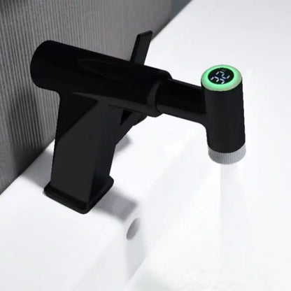 Smart Digital Display Pull-Out Faucet for Home Bathroom Smart Temp Tap 360Rotating Faucet Water Saving Hot Cold Washbasin Faucet