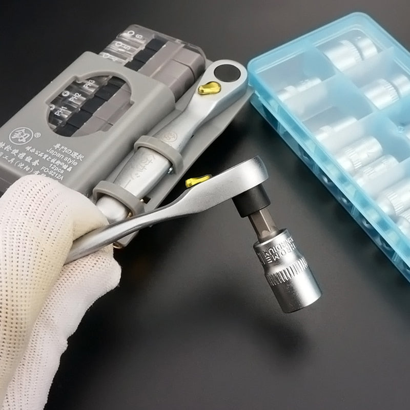 mini Ratchet wrench Screwdriver bit set Multifunctional Special shaped  slotted phillips screwdriver hand tools