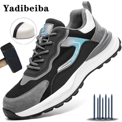 Men Women Safety Shoes With Composite Toe Breathable Work Sneakers Anti-Smash Lightweight Work Shoes Men 6KV Insulation Shoes