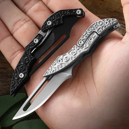 New Mini Folding Knife Self Defense Pocket Knife For Men Cold Steel Outdoor Foldable Tactical Hunting Utility Knife Hand Tools