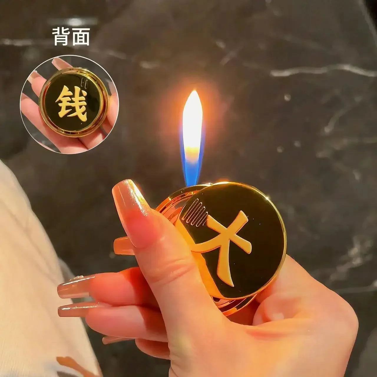 New Mini Coin Rotating Gyro Lighter