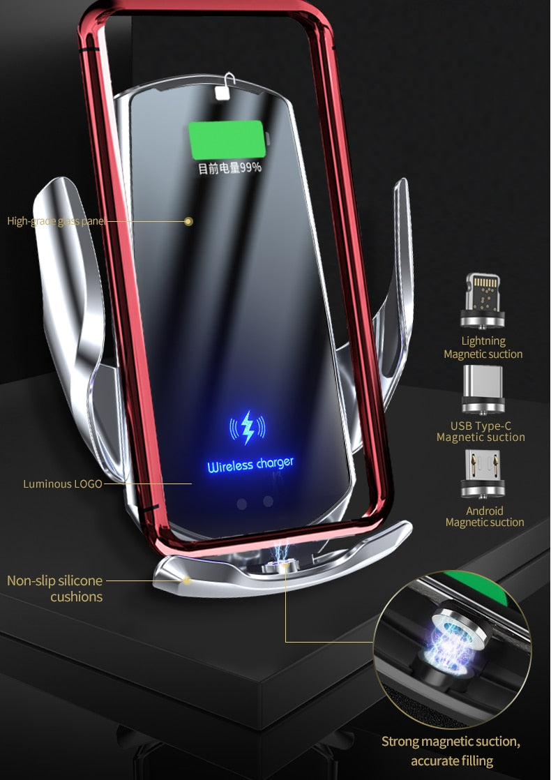Car Phone Holder For Mercedes Benz 2008 2009 2010 C Class W204 Wireless Charger USB Infrared Fast Charging