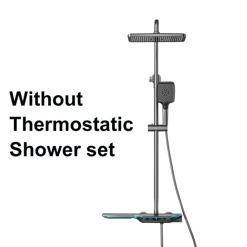 VGX Thermostatic Shower System Intelligent Digital Bathroom Shower Faucet Set Temperature Display Rainlfall Bathroom Shower Set