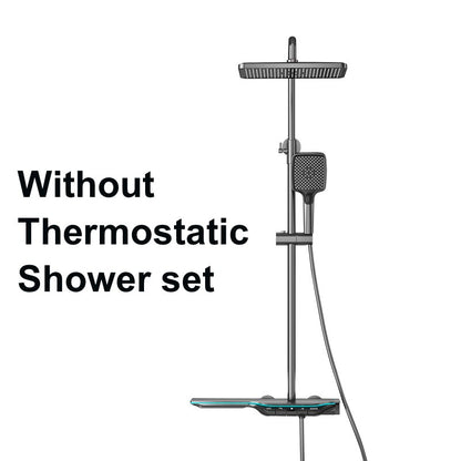 VGX Thermostatic Shower System Intelligent Digital Bathroom Shower Faucet Set Temperature Display Rainlfall Bathroom Shower Set