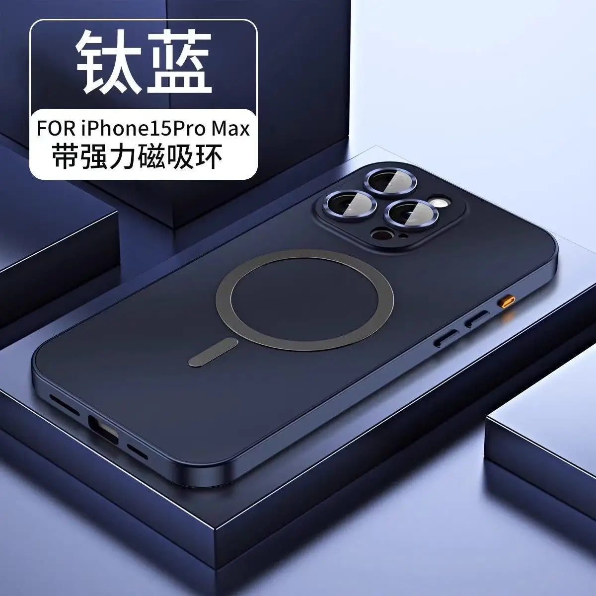 Fashion Aluminum Metal Magnetic Case For iPhone16 17 Pro Max 15Pro 14 13 12 Magsafe Wireless Charging Glass Lens Backboard Cover