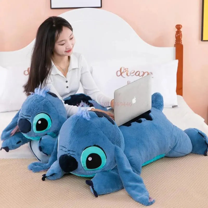 Disney Stitch Plush Stuffed Doll Blue Kawaii Cartoon Animal Sofa Sleeping Soft Pillow Toys For Kids Girl Cute Birthday Gifts