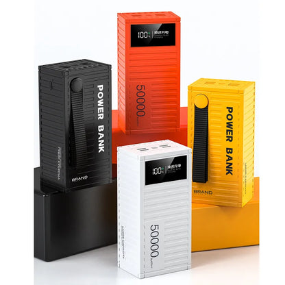 66W Power Bank 50000mAh Container Super Fast Charging Portable Powerbank for Huawei iPhone14 Xiaomi External Battery Charger New