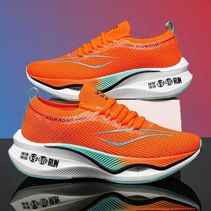Men's Carbon Plate Sneakers Professional Marathon Racing Running Shoes High Quality Men's Shoes Comfortable White Sports Shoes