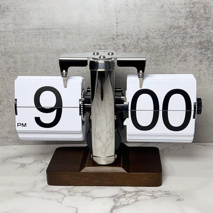 Mordern Style Flip Clock Turning Page Time for Home Desktop Decoration with Full of Sense of Technology