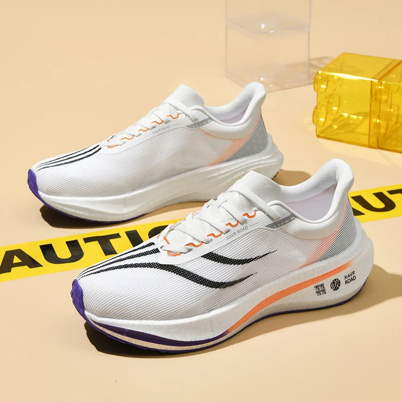 Men's Carbon Plate Sneakers Professional Marathon Racing Running Shoes High Quality Men's Shoes Comfortable White Sports Shoes