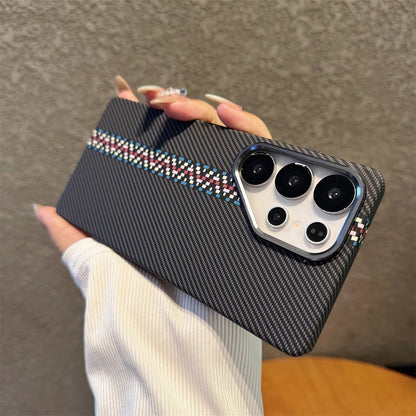 Luxury Colorful Kevlar Carbon Fiber Magnetic Phone Case For Samsung S24 S25 Ultra S23 Plus For Magsafe Wireless Charging Cover