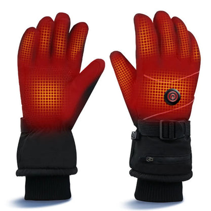 DC Rechargeable Heating Thermal Gloves 3 Heat Levels Heated Gloves Windproof Heated Gloves Waterproof Touch Screen for Women Men