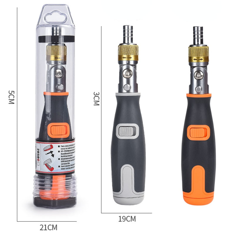 10 in 1 Professional Screwdriver Sets Hand Tool Angle Ratchet Corner Screwdriver Sets Multi-functional Screw drivers With Bits