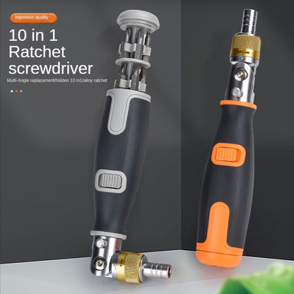 10 in 1 Professional Screwdriver Sets Hand Tool Angle Ratchet Corner Screwdriver Sets Multi-functional Screw drivers With Bits