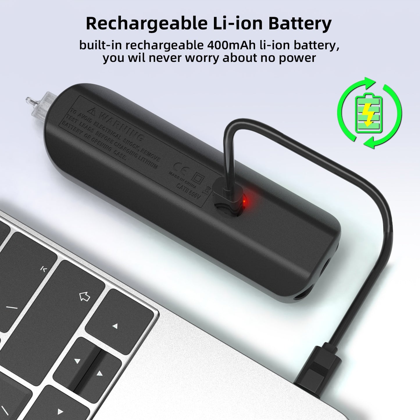 Voltage Tester Digital Voltmeter Non-Contact Electrician Pen Detector Voltmeter Ac Live Wire Test Diode Meter USB Rechargeable