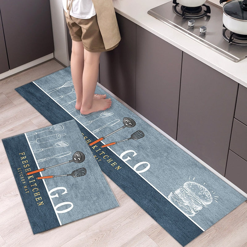 Fashion Simple Nordic Style Kitchen Mat Floor Carpet House Hold Long Strip Door Modern Home Decor