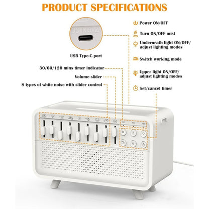 White Noise Night Light Humidifier