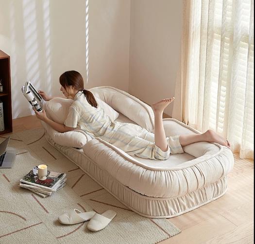 Popular Design Sofa Beds Sectional L Shape Corner Sofa Modern Fabric Living Room Furniture Scallop Molding Sofa Set