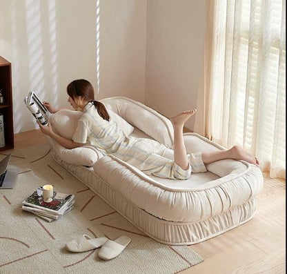 Popular Design Sofa Beds Sectional L Shape Corner Sofa Modern Fabric Living Room Furniture Scallop Molding Sofa Set