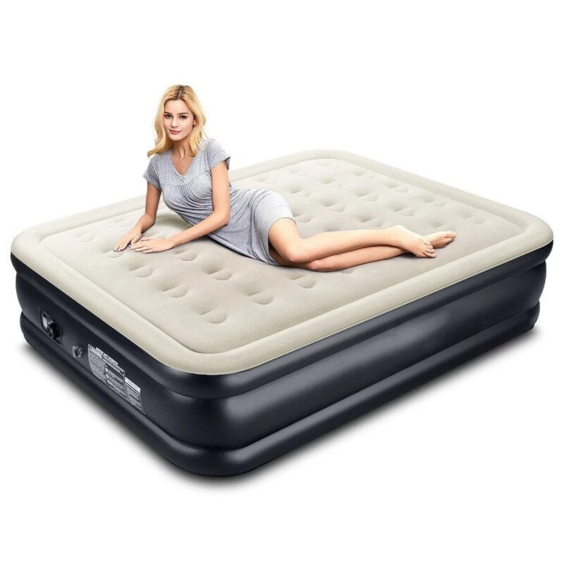190X100X44CM Household New Inflatable Air Bed Cartoon Atmosphere Pad Thickening Height Mattress Portable Outdoor Camping Mat