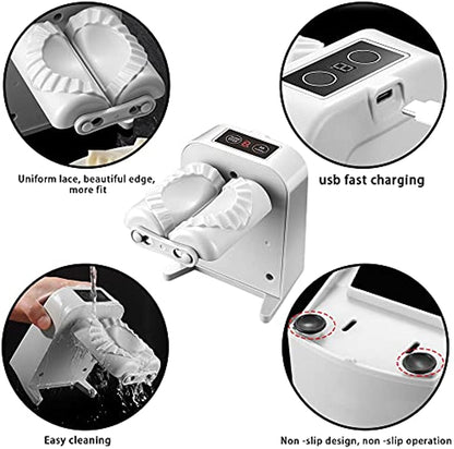 Electric Dumpling Maker Machine Household Automatic USB Charging Dumpling Maker Pressing Mould with Spoon Brush Kitchen Tool