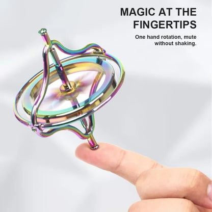 Mini Metal Gyro Puzzle Toy Self-balancing Finger Gyroscope Colorful Anti Anxiety Adults Kids Stress Relief Spinning Top Toys