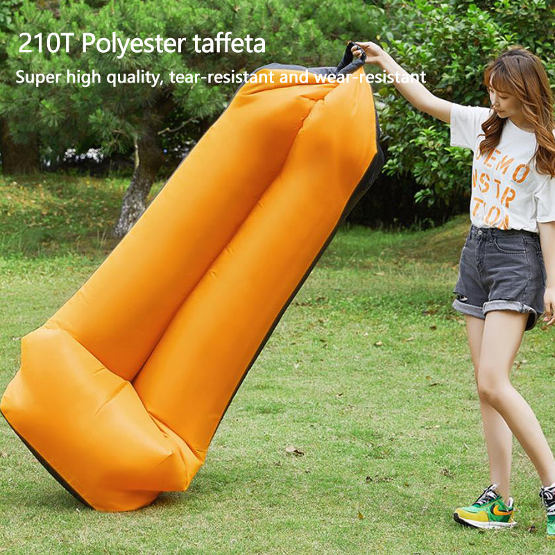 Camping Air Folding Lunch Break Net Celebrity Inflatable Pump Mattress Lazy Sofa Recliner Single Portable Outdoor