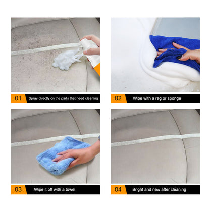 Multifunctional Foam Cleaner Supplies Car Interior Strong Decontamination Leather Seat Cleaner