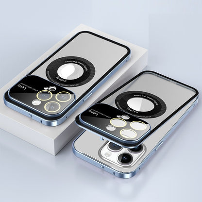 Magnetic Large Window Spring Fastener Metal Frame Phone Case