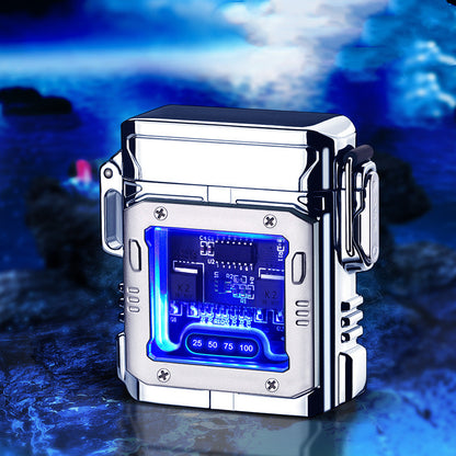 Metal Transparent Shell Electronic Waterproof Lighter