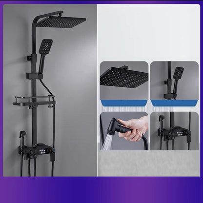All-copper Wall-mounted Constant Temperature Digital Display Bathroom