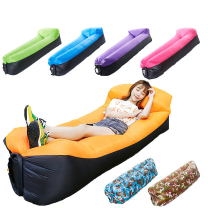 Camping Air Folding Lunch Break Net Celebrity Inflatable Pump Mattress Lazy Sofa Recliner Single Portable Outdoor