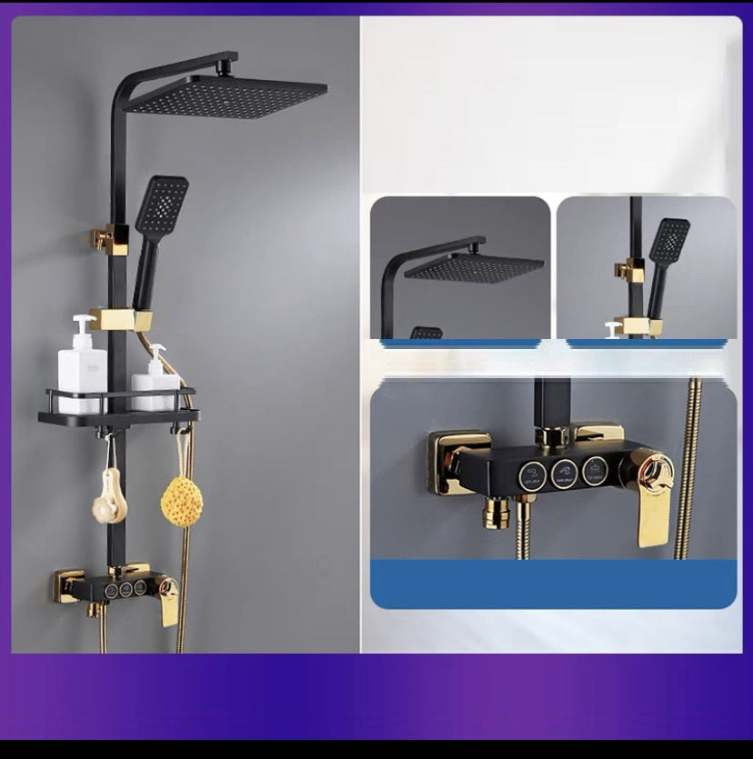 All-copper Wall-mounted Constant Temperature Digital Display Bathroom
