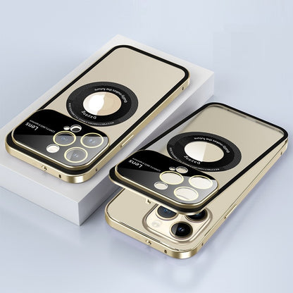 Magnetic Large Window Spring Fastener Metal Frame Phone Case