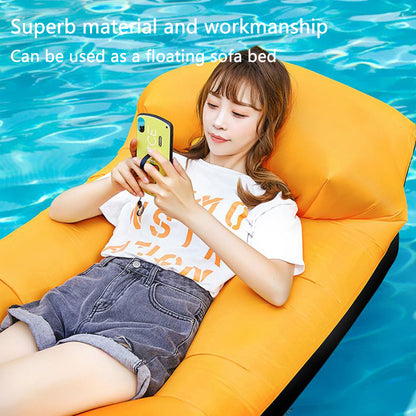 Camping Air Folding Lunch Break Net Celebrity Inflatable Pump Mattress Lazy Sofa Recliner Single Portable Outdoor