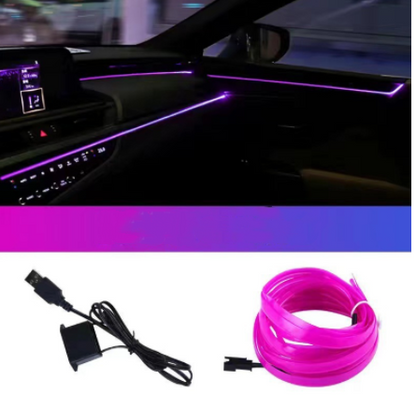 Car LED Atmosphere Light With Car USB Sole Cab Gap Light Bar