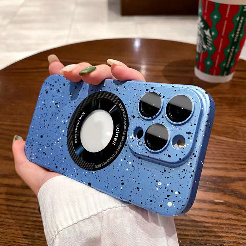 Applicable To Without Logo Magnetic All-inclusive Phone Case Glitter Splash Ink Protective Sleeve