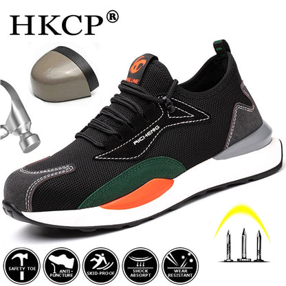 Men Four Seasons Safety Shoes Are Light and Comfortable Steel Toe Cap Anti-piercing Industrial Outdoor Work Shoe Foot Protection